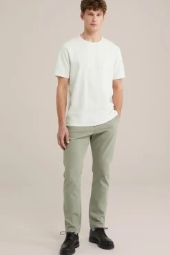 Slim fit chino met structuur