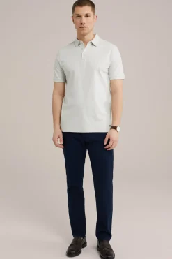 Slim fit chino met structuur