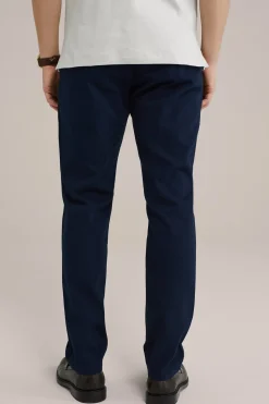 Slim fit chino met structuur