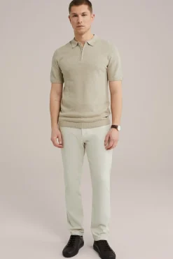 Slim fit chino met structuur