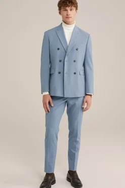 slim fit double-breasted blazer