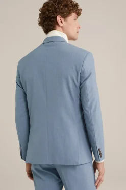 slim fit double-breasted blazer