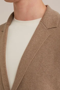 Slim fit fijngebreide blazer