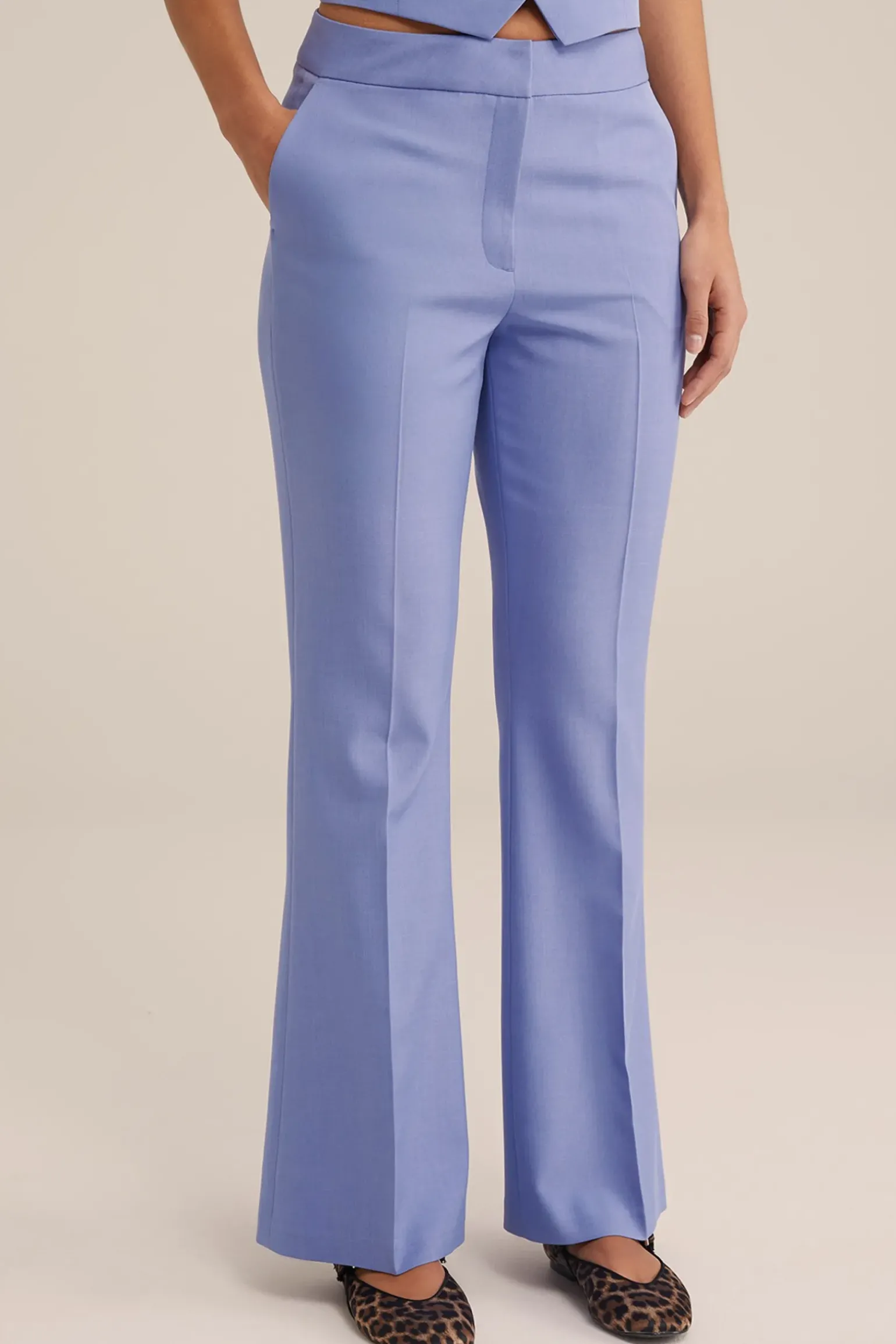 Slim fit flared pantalon