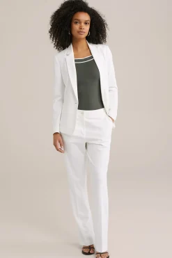 Slim fit flared pantalon met stretch