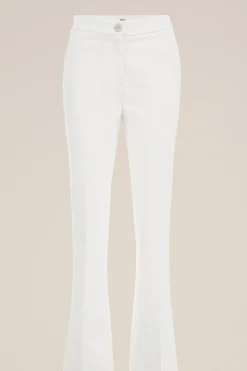 Slim fit flared pantalon met stretch
