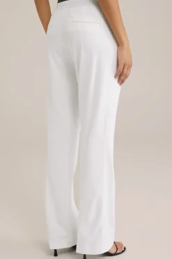 Slim fit flared pantalon met stretch