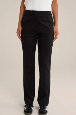 Slim fit flared pantalon met stretch