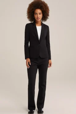 Slim fit flared pantalon met stretch