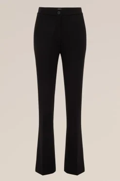 Slim fit flared pantalon met stretch