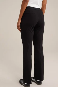 Slim fit flared pantalon met stretch