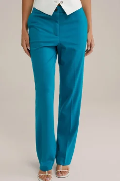 Slim fit flared pantalon met stretch