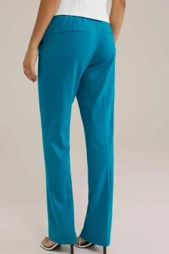Slim fit flared pantalon met stretch
