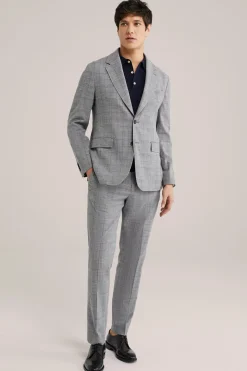 Slim fit geruite pantalon van Italiaanse kwaliteit