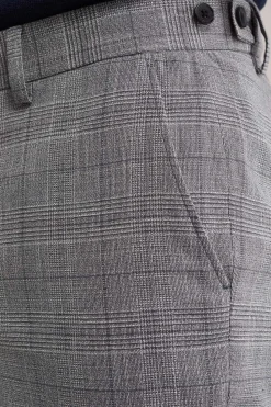 Slim fit geruite pantalon van Italiaanse kwaliteit