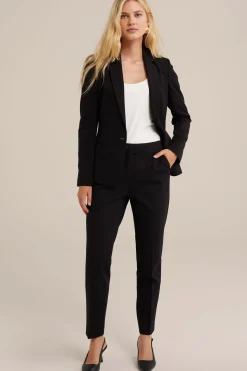 slim fit jersey pantalon met stretch