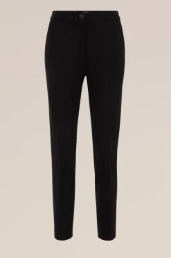 slim fit jersey pantalon met stretch