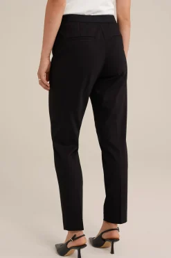 slim fit jersey pantalon met stretch