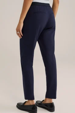 slim fit jersey pantalon met stretch