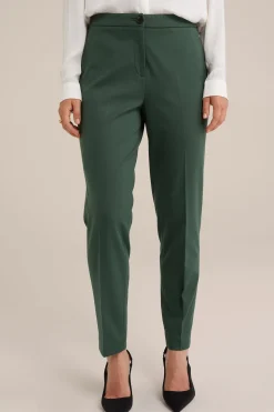 slim fit jersey pantalon met stretch