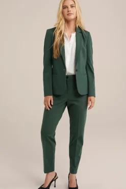 slim fit jersey pantalon met stretch