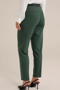 slim fit jersey pantalon met stretch