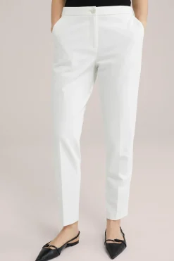 slim fit jersey pantalon met stretch