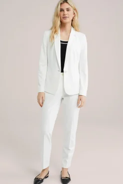slim fit jersey pantalon met stretch