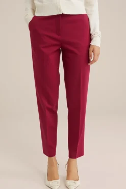 slim fit jersey pantalon met stretch