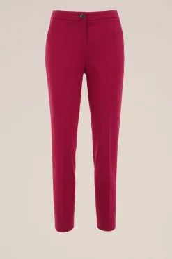 slim fit jersey pantalon met stretch