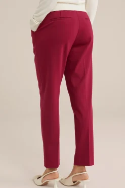 slim fit jersey pantalon met stretch