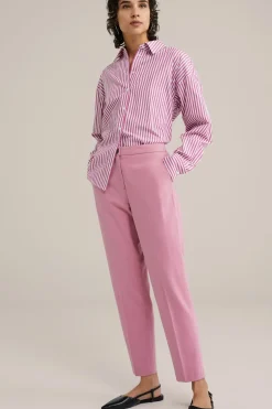 slim fit jersey pantalon met stretch
