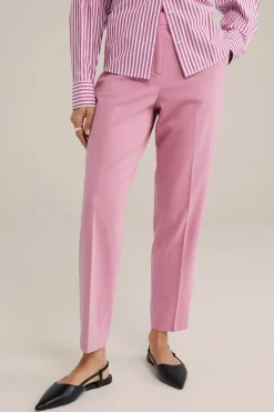 slim fit jersey pantalon met stretch