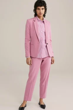 slim fit jersey pantalon met stretch