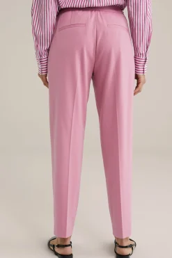 slim fit jersey pantalon met stretch