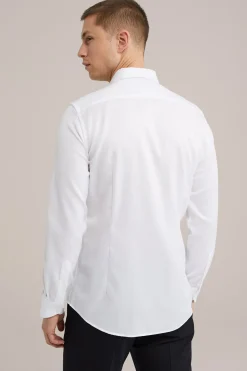 Slim fit overhemd met structuur