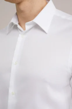 Slim fit overhemd met structuur