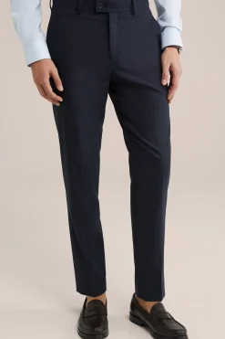 slim fit pantalon met jacquard-dessin