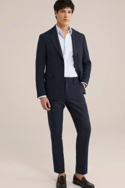 slim fit pantalon met jacquard-dessin