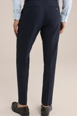 slim fit pantalon met jacquard-dessin