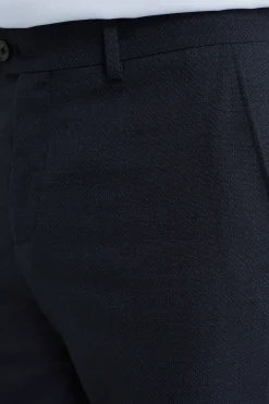 slim fit pantalon met jacquard-dessin