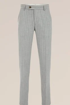 Slim fit pantalon met krijtstreep