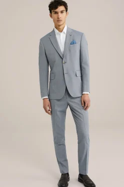 Slim fit pantalon met micropatroon