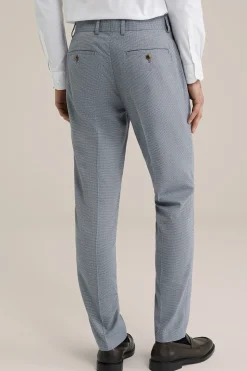 Slim fit pantalon met micropatroon