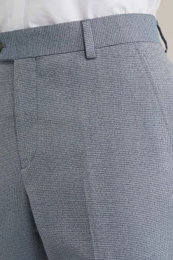 Slim fit pantalon met micropatroon