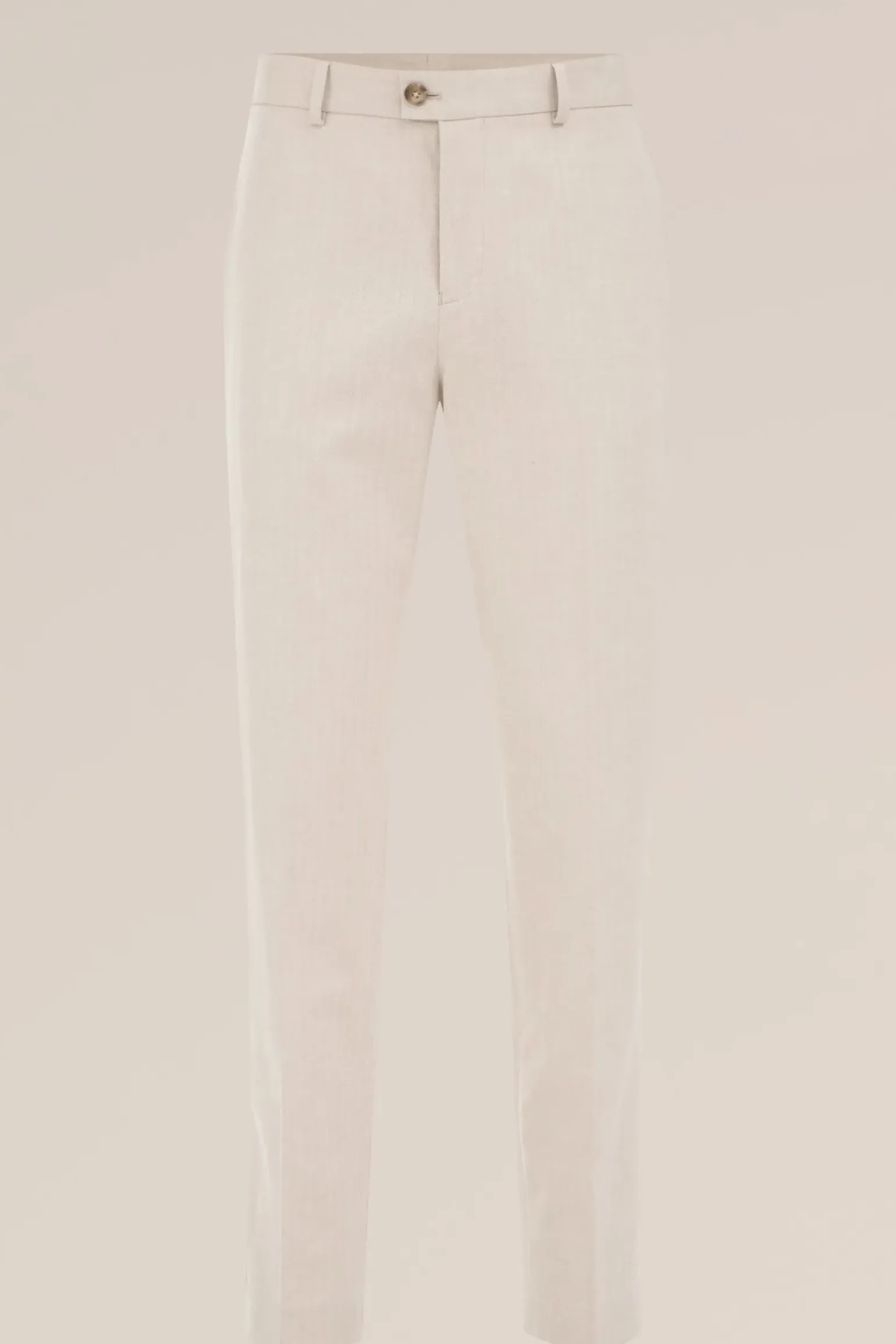 Slim fit pantalon met stretch en visgraatmotief