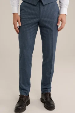 slim fit pantalon met subtiele streep