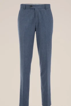 slim fit pantalon met subtiele streep