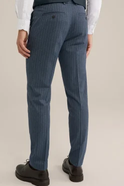 slim fit pantalon met subtiele streep