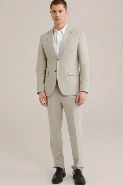 Slim fit pantalon met subtiel ruitdessin